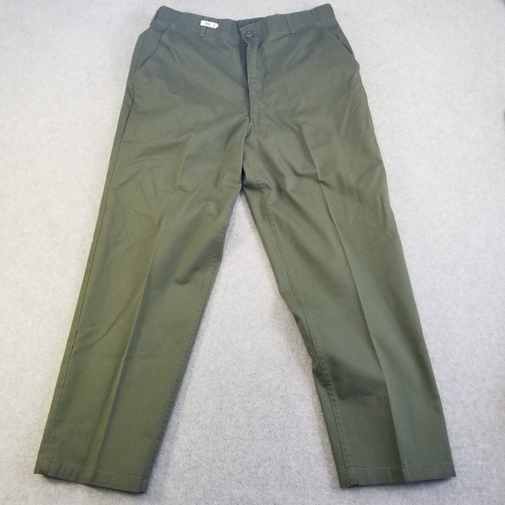 Vintage OG-507 Pants Mens 34x29 Green Utility Trousers U.S. Military 80s